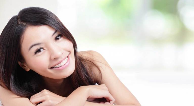Woman smiling